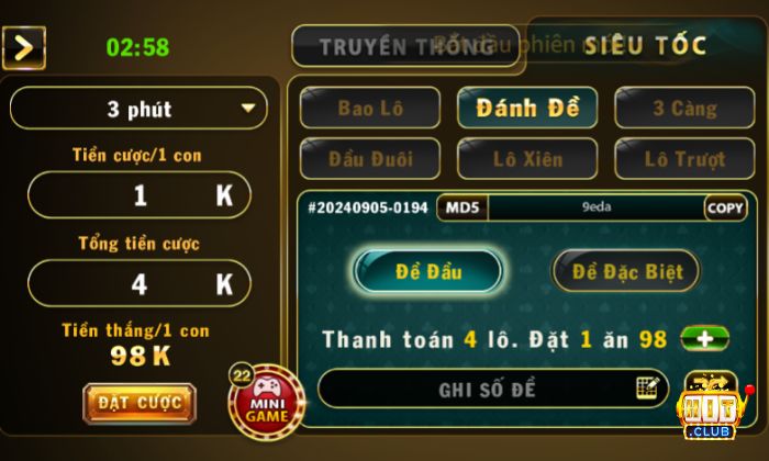 Đánh đề là một hình thức cá cược được nhiều người yêu thích tại cổng game