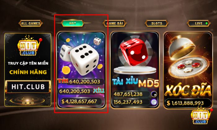 Tài xỉu Hitclub là trò chơi cá cược được yêu thích nhất tại cổng game 